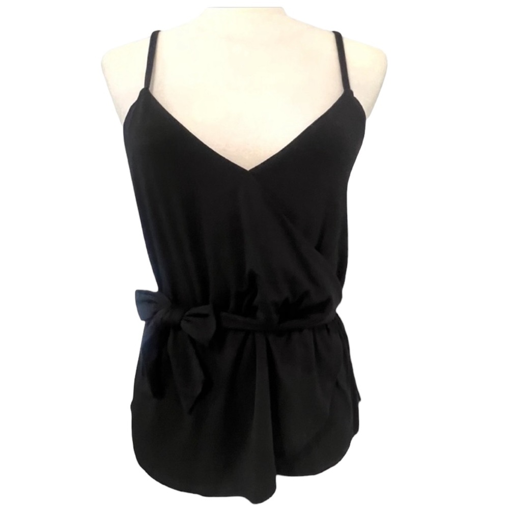 Bar III Essentials Spaghetti Strap Deep Black Top… - image 7